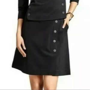 CAbi Mod A-Line Black Skirt with Snaps - Size 14